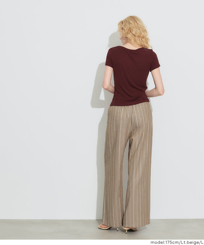 リネンライクストライプパンツ レディース メール便不可 – coca公式ストア