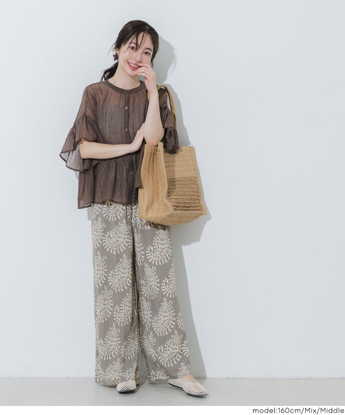 【Fagassent】ペイズリー柄 パンツ レーヨンペイズリー柄パンツ レディース メール便不可 – coca公式ストア