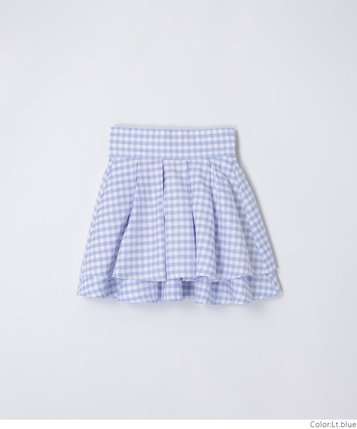 セール☆1690円→1490円 ギンガムチェックスカート キッズ メール便