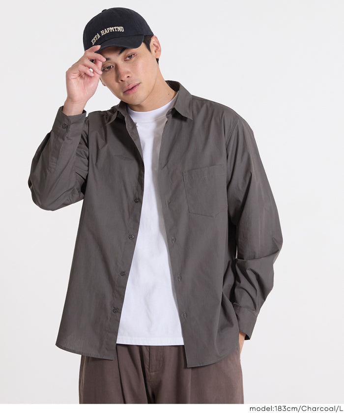 セール☆2990円→1490円 ブロード長袖シャツ メンズ メール便不可
