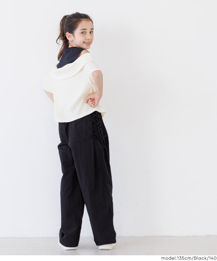 レースアップワイドパンツ キッズ メール便不可 – coca公式ストア