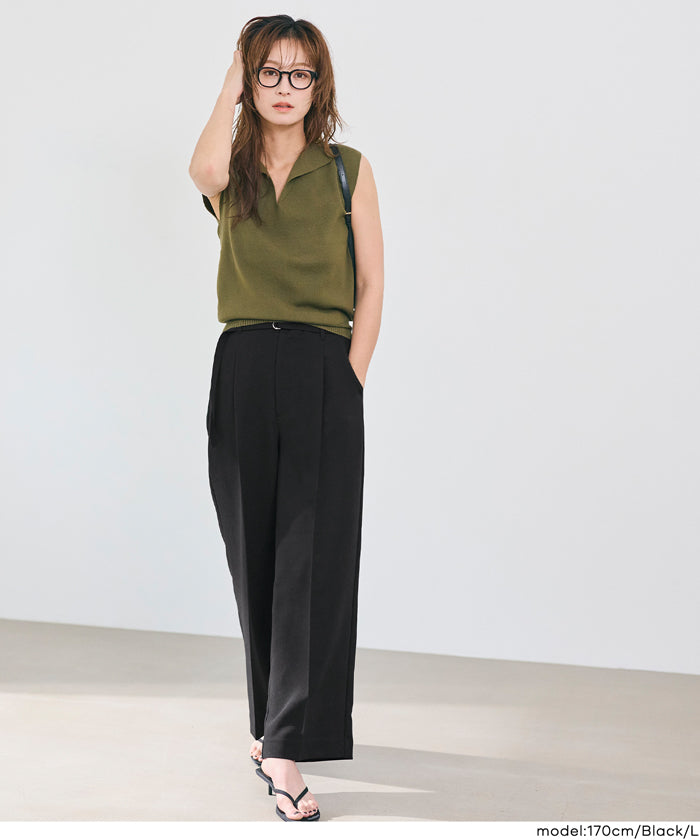 ウエストベルトワイドパンツ レディース メール便不可【西山茉希様着用