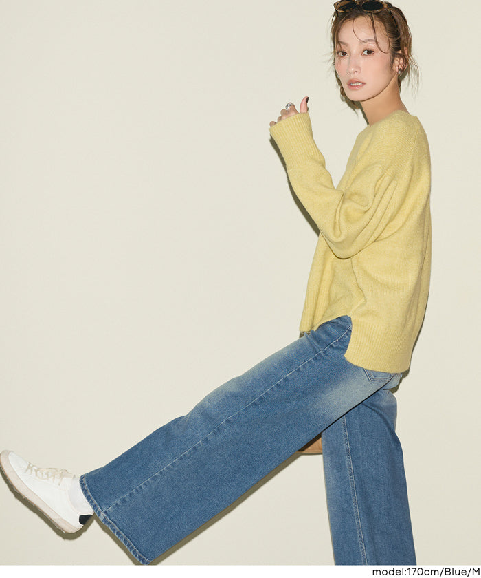 ムーヴデニムワイドパンツ レディース メール便不可【西山茉希様着用