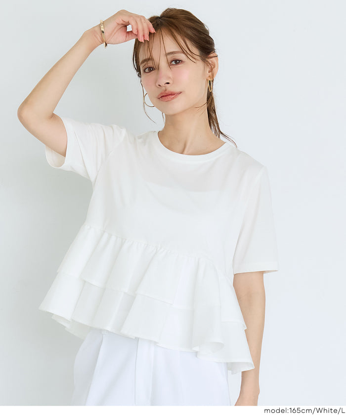 ドッキング2段フリルTシャツ レディース メール便不可 – coca公式ストア