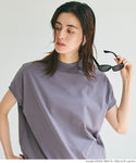 Tシャツ レディース モックネック 半袖 COTTON from the US カットソー フレンチスリーブ 厚手 ハリ感 綿100％ アメリカ メール便可 24ss coca コカ