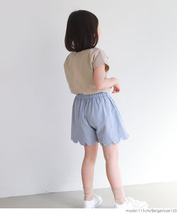 キッズ100-130】【メール便可】子供服 カットソー Uネック COTTON from