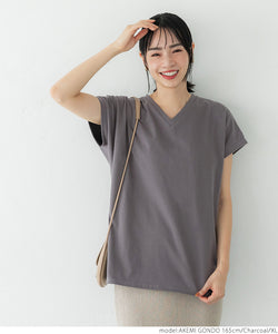 Tシャツ レディース 半袖 COTTON from the US カットソー Vネック