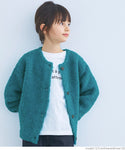 Sale ★ 2690 yen → 990 yen Kids 100-130 Children's clothing Cardigan Penguin sleeve Boucle Loop yarn Long sleeve Knit Girl Parent and child matching No mail delivery coc