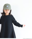 Kids 100-130 brushed back dress A-line sweatshirt brushed back crew neck long length girl parent and child matching children's clothes no mail delivery coca coca