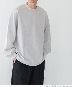 Long T-shirt men's cut-and-sew long sleeve crew neck football thick non-transparent heavy weight cotton 100 mail delivery not possible 23ss coca coca