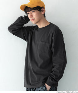 セール☆1690円→550円 ロングTシャツ メンズ ロンT カットソー 胸