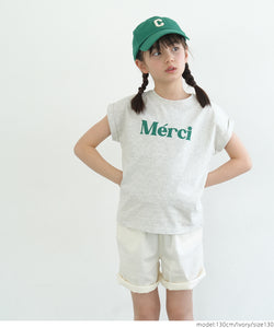 Kids 100-140 cut and sew French sleeve print English letter logo short sleeve roll up girl parent and child matching children's clothes mail delivery available coca