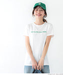 T-shirt Women's logo T-shirt logo print cut-and-sew round neck mini logo English letter compact roll-up short sleeve mail delivery possible 23ss coca coca