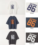 T-shirt Men's College Numbering Wide Silhouette Big Silhouette Logo Print Short Sleeve Loose No Mail Delivery 23ss coca coca