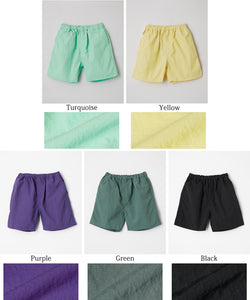 Kids 100-140 Half Pants Water Repellent Baggy Shorts Nylon Elastic Waist Pocket Breathable Boys Parents and Children Matching Children's Clothing Mail Delivery Available coca coca