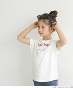 キッズ 110-140 Tシャツ カットソー ロゴT ロールアップ プリントT