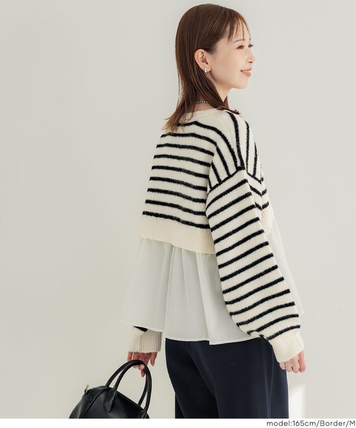 ドッキングギャザーニットトップス レディース メール便不可 – coca