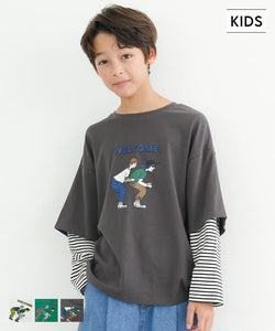 セール☆1290円→990円 キッズ 110-140 Tシャツ レイヤード