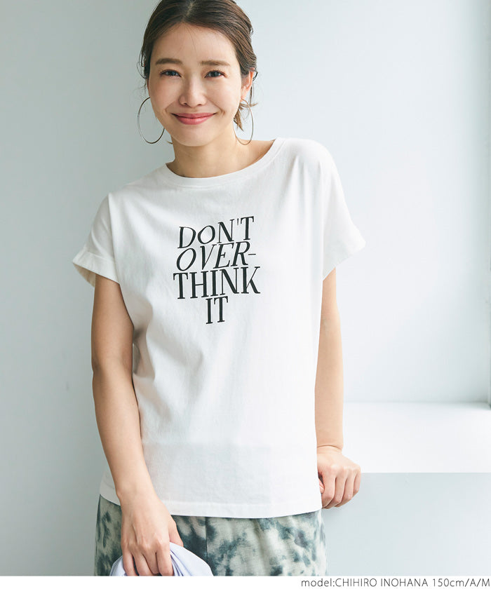 Tシャツ レディース ロゴ カットソー 英字 クルーネック コットン 薄手 プルオーバー ミディアム丈 プリント メール便可 24ss coca コカ