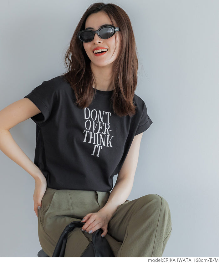 Tシャツ レディース ロゴ カットソー 英字 クルーネック コットン 薄手 プルオーバー ミディアム丈 プリント メール便可 24ss coca コカ