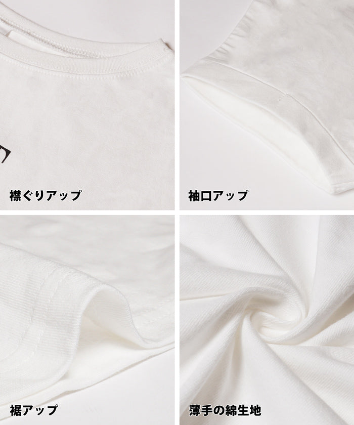 Tシャツ レディース ロゴ カットソー 英字 クルーネック コットン 薄手 プルオーバー ミディアム丈 プリント メール便可 24ss coca コカ