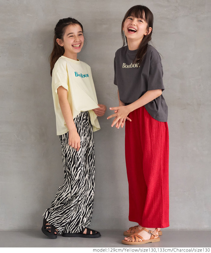 キッズ 120-150 Tシャツ ロゴ カットソー 英字 クルーネック コットン 薄手 プルオーバー 女の子 キッズオリジナル 子供服 メール便可 coca コカ