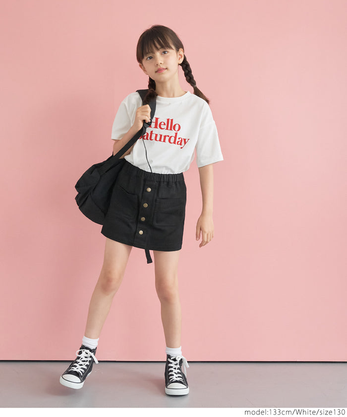 キッズ 120-150 Tシャツ ロゴ カットソー 英字 クルーネック コットン 薄手 プルオーバー 女の子 キッズオリジナル 子供服 メール便可 coca コカ