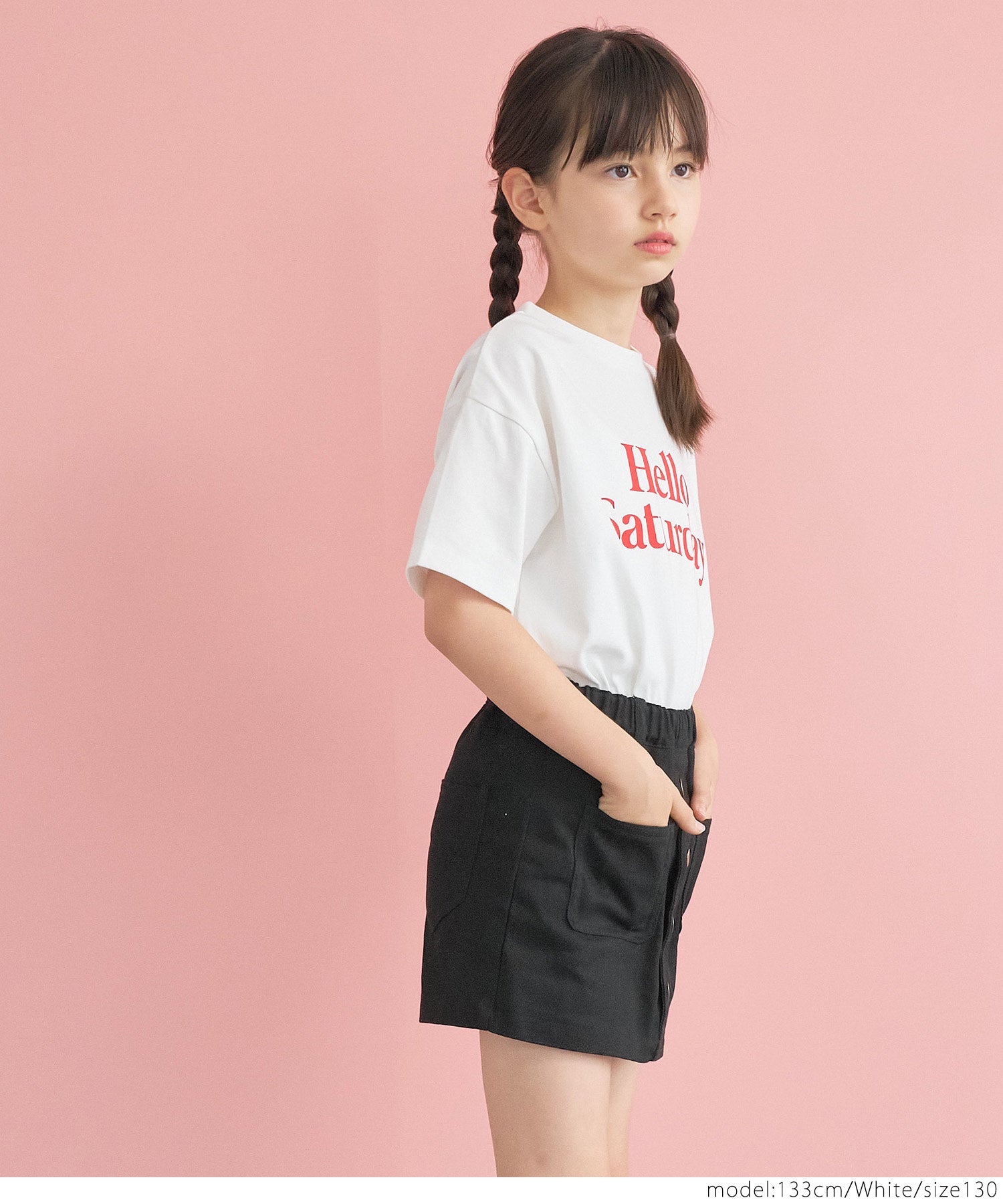 キッズ 120-150 Tシャツ ロゴ カットソー 英字 クルーネック コットン 薄手 プルオーバー 女の子 キッズオリジナル 子供服 メール便可 coca コカ