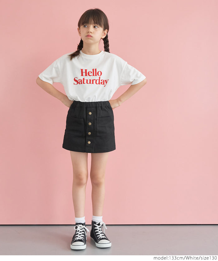 キッズ 120-150 Tシャツ ロゴ カットソー 英字 クルーネック コットン 薄手 プルオーバー 女の子 キッズオリジナル 子供服 メール便可 coca コカ