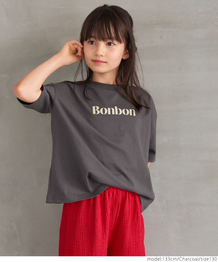 キッズ 120-150 Tシャツ ロゴ カットソー 英字 クルーネック コットン 薄手 プルオーバー 女の子 キッズオリジナル 子供服 メール便可 coca コカ