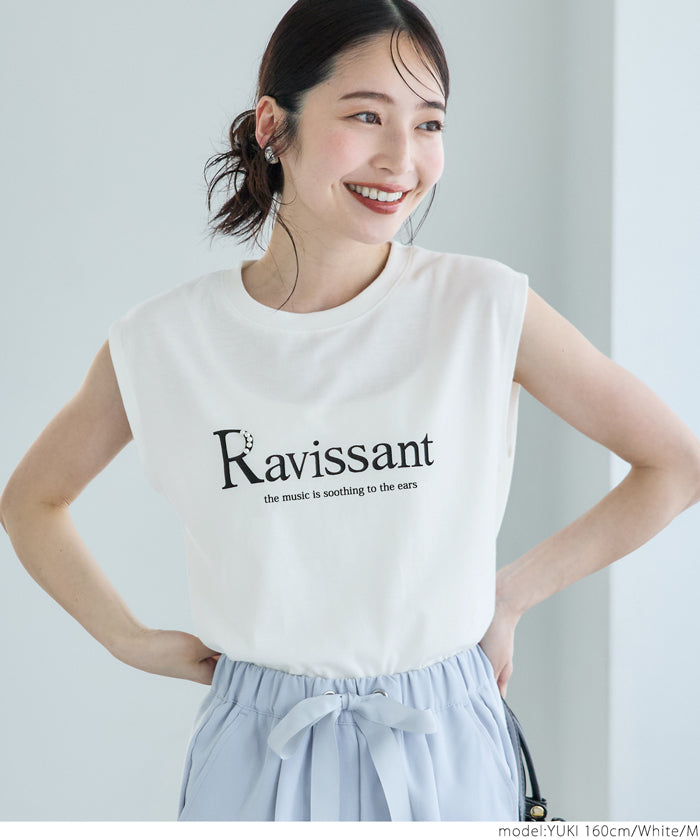 Tシャツ レディース カットソー ロゴTシャツ 英字 パール ノースリーブ プルオーバー 薄手 伸縮性 メール便可 24ss coca コカ