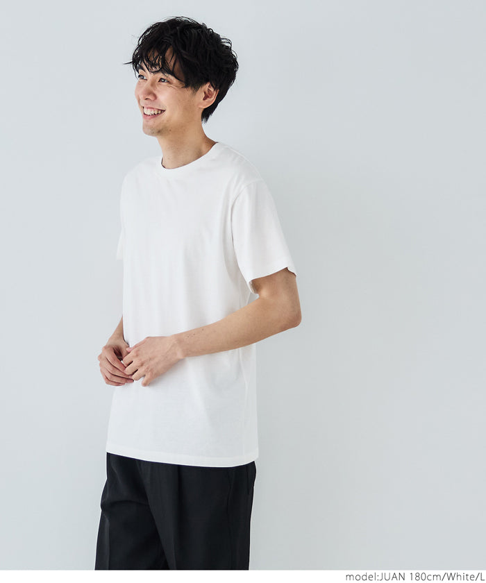 Tシャツ メンズ ボックスTシャツ カットソー クルーネック レギュラーサイズ イージーケア 半袖 無地 薄手 シンプル メール便可 24ss coca コカ