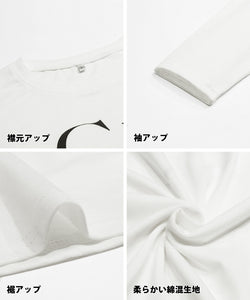 パフスリーブロゴTシャツ レディース メール便可