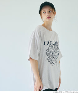 Tシャツ レディース カットソー 刺繍 英字 プルオーバー 半袖 ビッグシルエット 薄手 ゆったり メール便可 24ss coca コカ