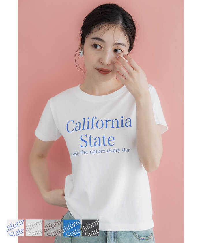 WEB限定 Tシャツ レディース ロゴ プリント 半袖 プルオーバー コンパクト シンプル メール便可 24ss coca コカ