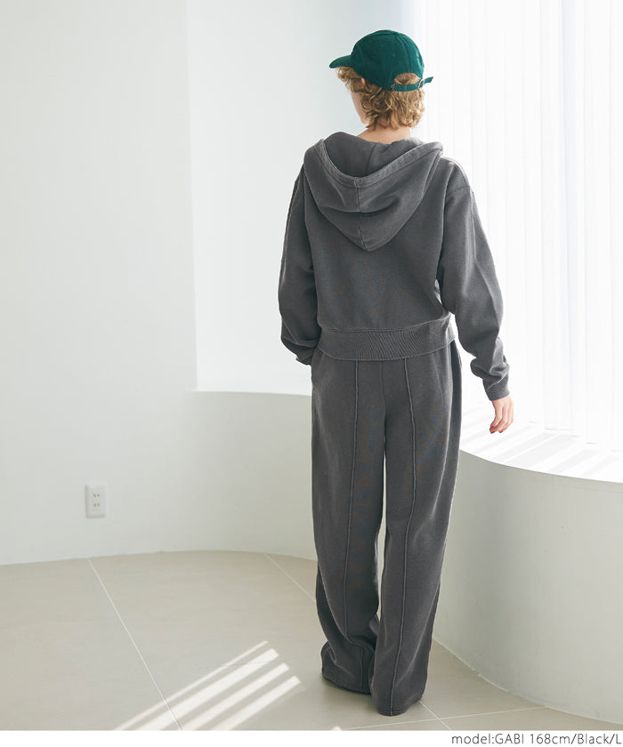 セール☆3990円→990円 ピグメントフードパーカー レディース メール便