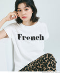 Tシャツ レディース カットソー ロゴTシャツ 半袖 プリント 英字 ロールアップスリーブ プルオーバー ミディアム丈 メール便可 mrb 24aw coca コカ