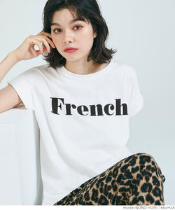 Tシャツ レディース カットソー ロゴTシャツ 半袖 プリント 英字 ロールアップスリーブ プルオーバー ミディアム丈 メール便可 24aw coca コカ