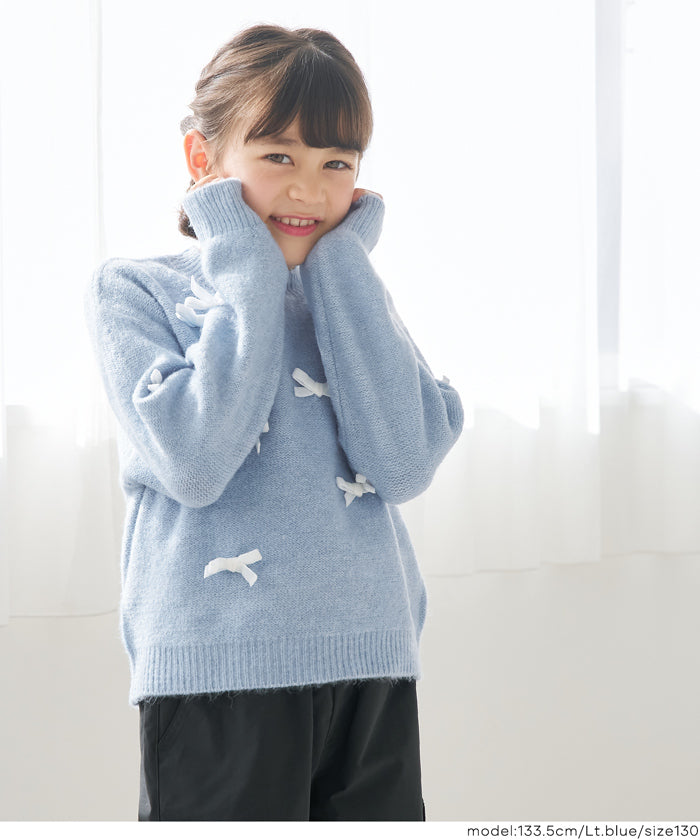 リボンちゃん✩.*˚【極美品】yori コットンパフスリーブニット ミント