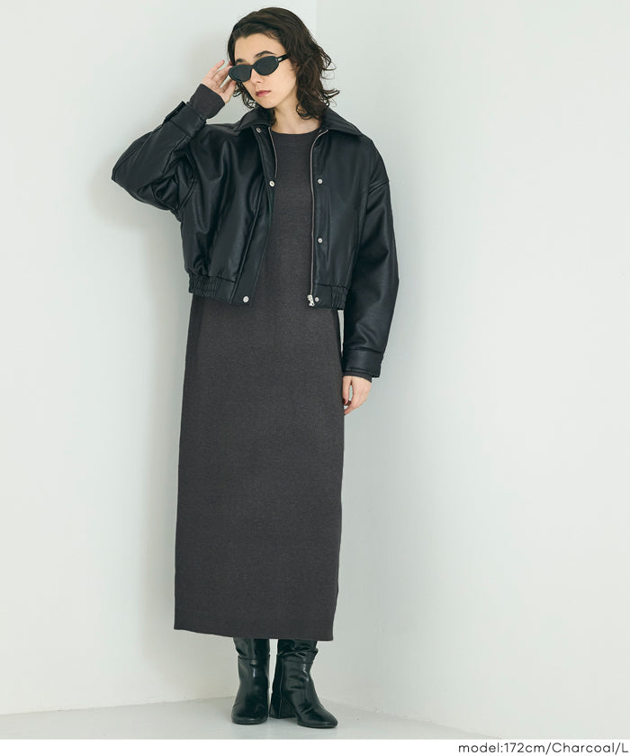 セール☆2990円→1990円 マキシニットワンピース レディース メール便