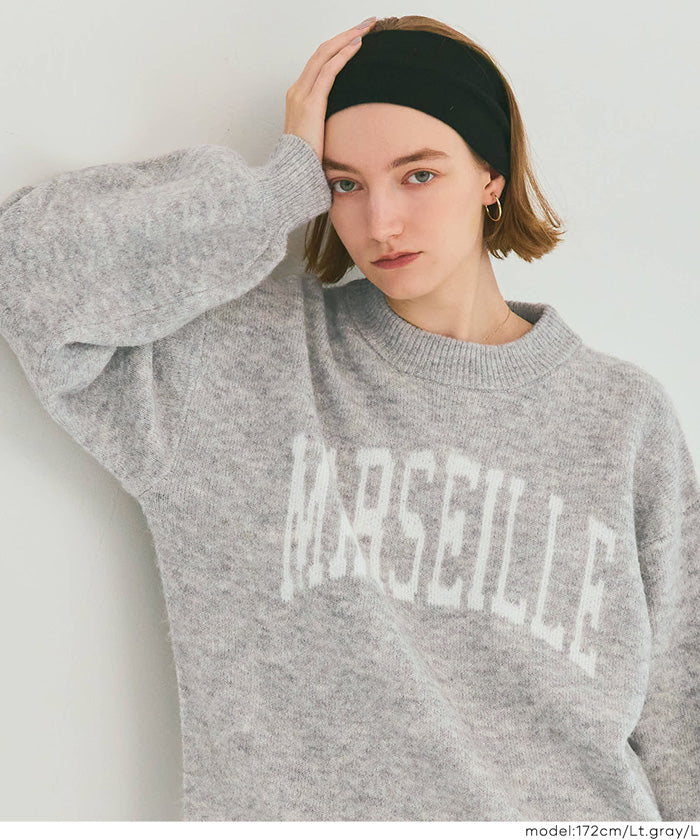 セール☆2490円→1490円 アソートロゴニットトップス レディース