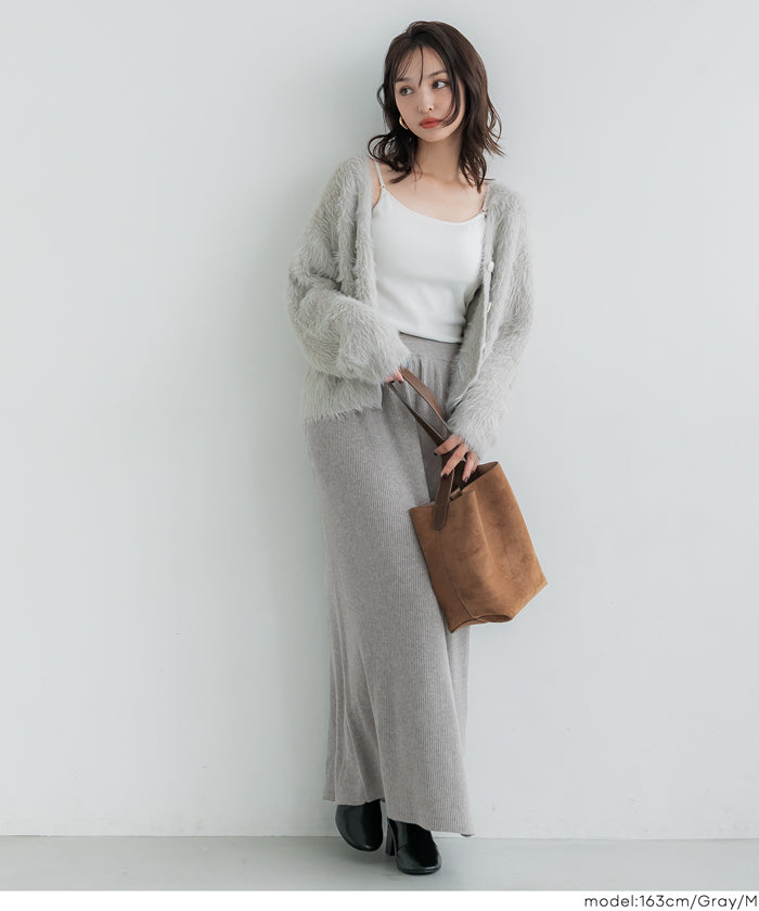 セール☆2490円→990円とろみリブニットスカート レディース メール便