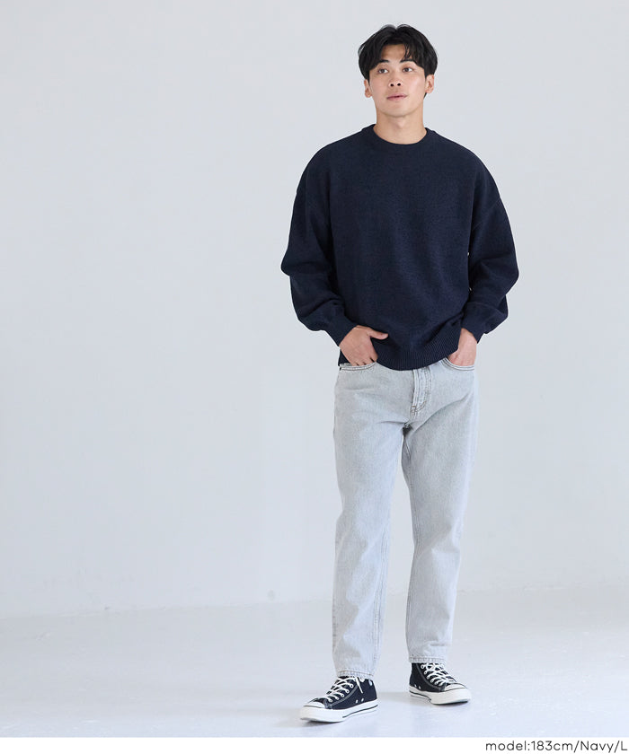 セール☆2690円→1990円 マットモールクルーネックニット メンズ