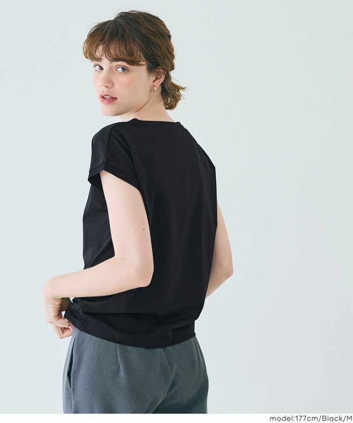 リサイクルポリエステルフレンチスリーブTシャツ レディース メール便