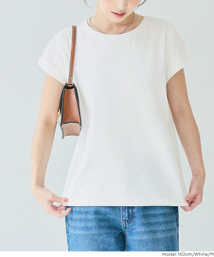 リサイクルポリエステルフレンチスリーブTシャツ レディース メール便