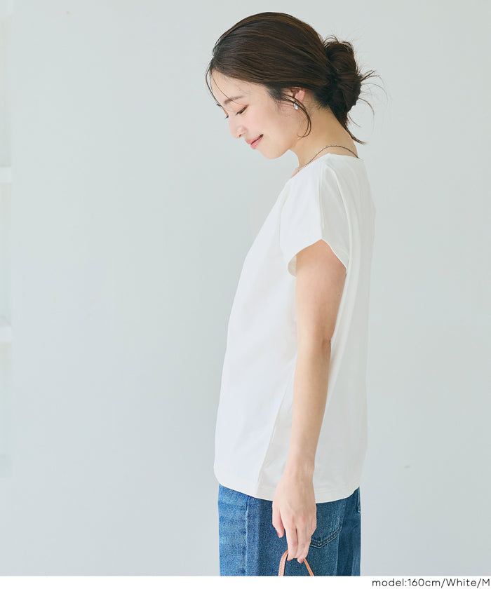 リサイクルポリエステルフレンチスリーブTシャツ レディース メール便