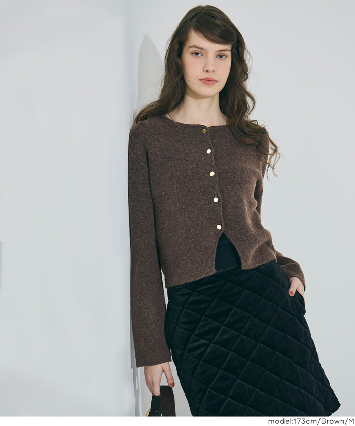 縮絨ニット金釦カーディガン レディース メール便不可 – coca公式ストア
