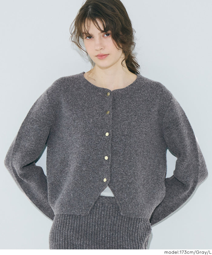 縮絨ニット金釦カーディガン レディース メール便不可 – coca公式ストア
