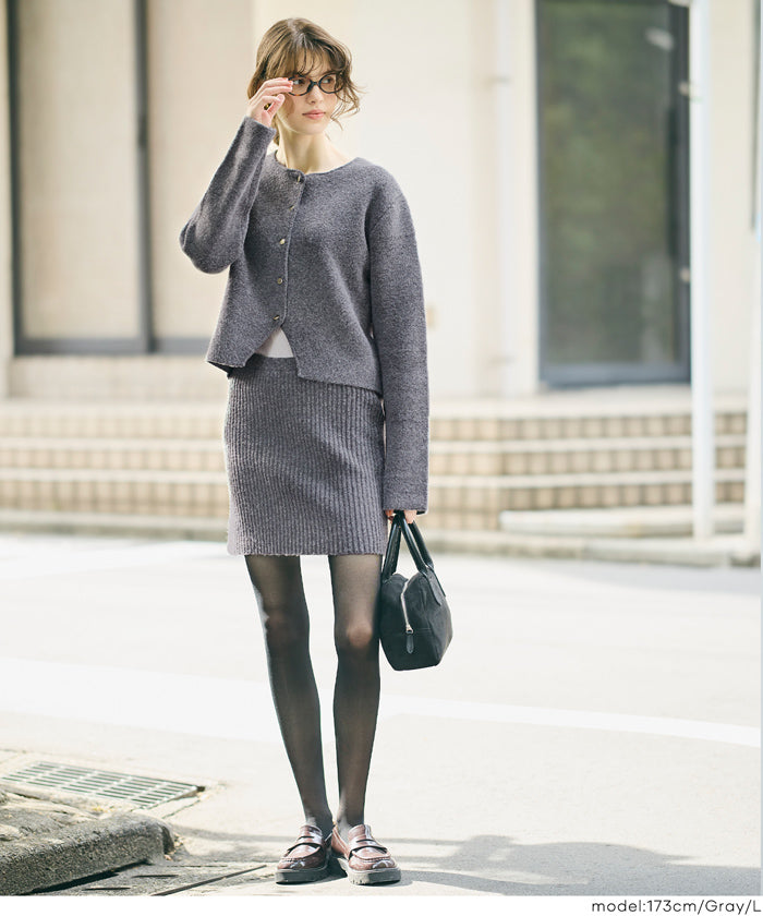 縮絨ニット金釦カーディガン レディース メール便不可 – coca