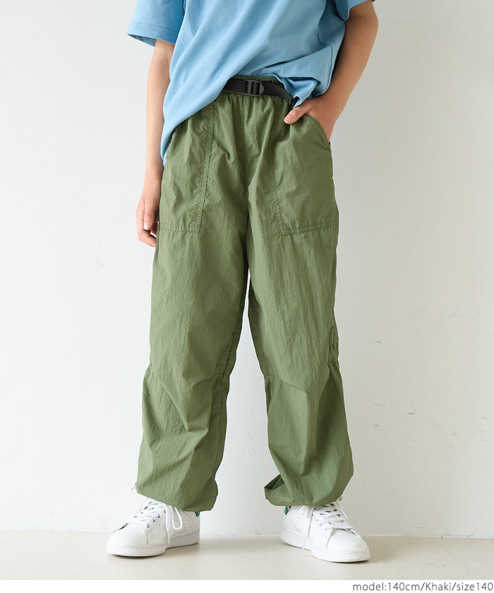 セール☆1990円→990円 ナイロンフェイクベルトパンツ キッズ メール便